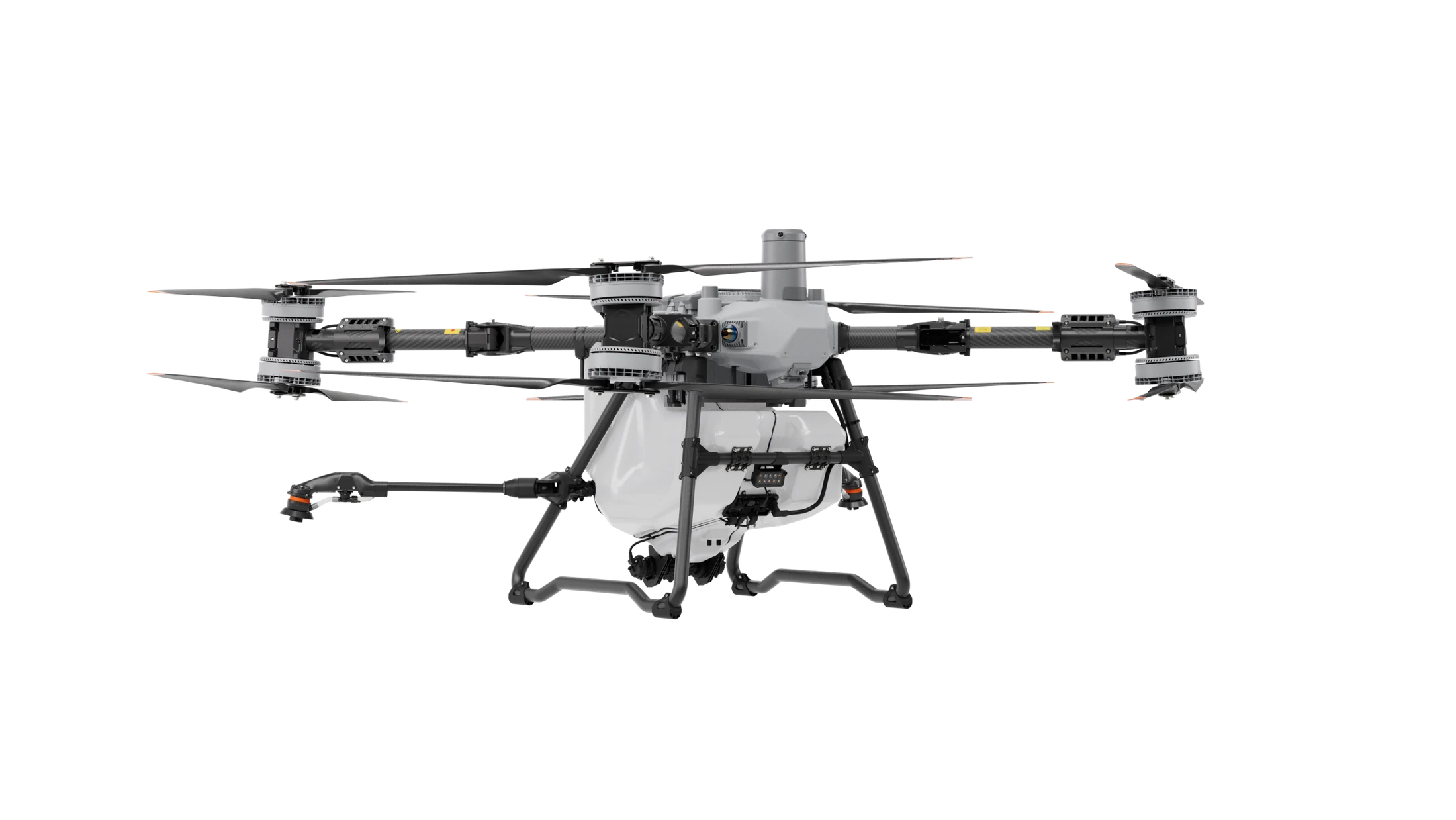 โดรนการเกษตร DJI AGRAS T100 บินเหนือสวนทุเรียน